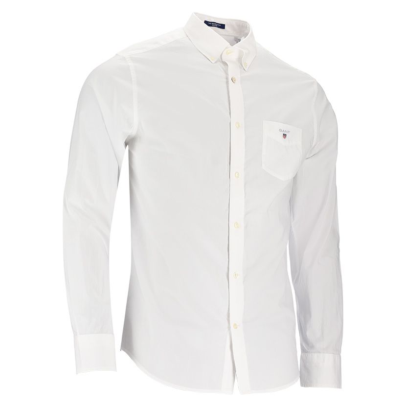 Gant Mens Reg Poplin Long Sleeve Shirt White