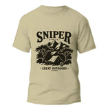 Sniper Mens Great Outdoors T-Shirt In Dark Stone