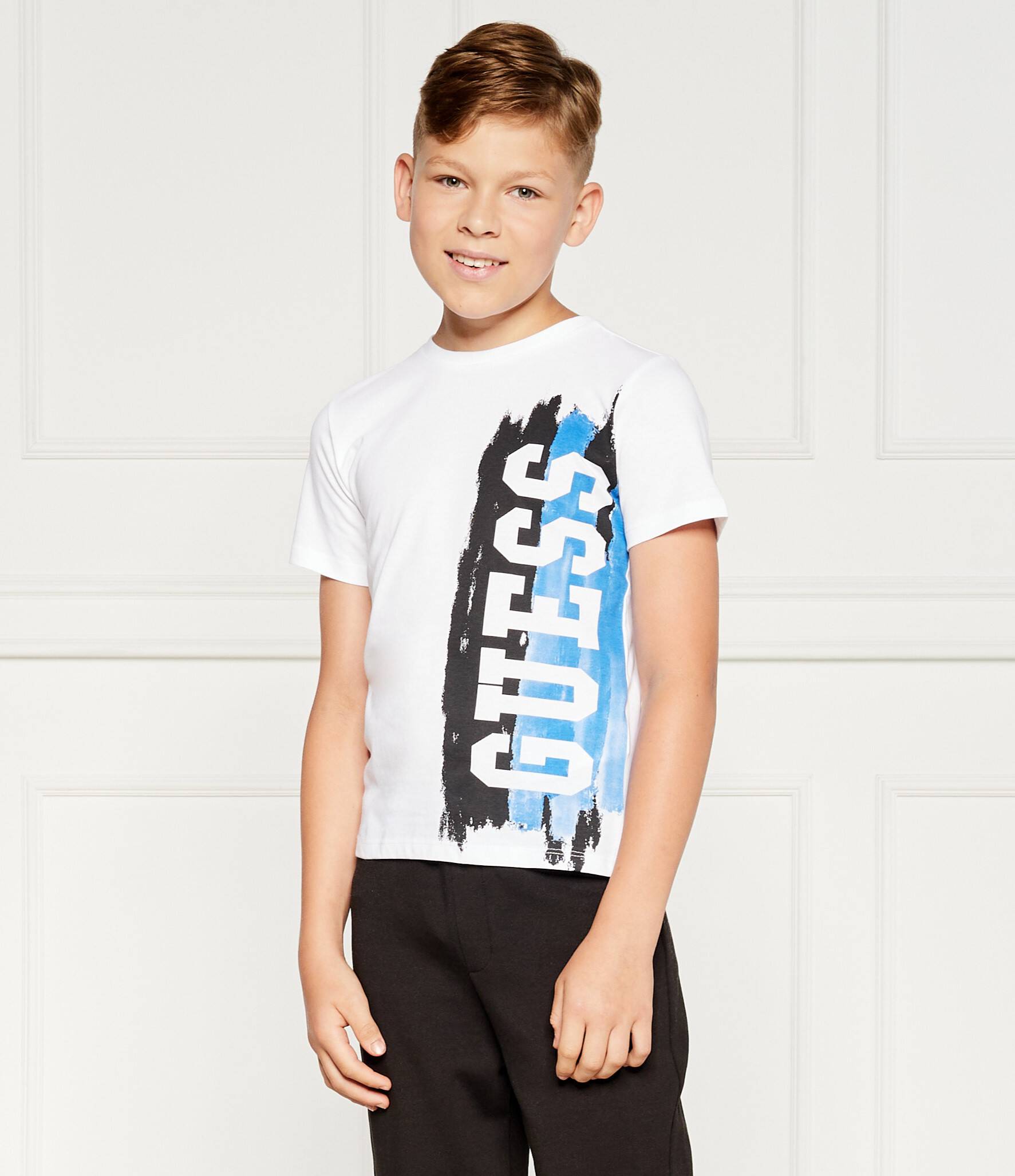 Guess Boys 7B T-Shirt In White Multi