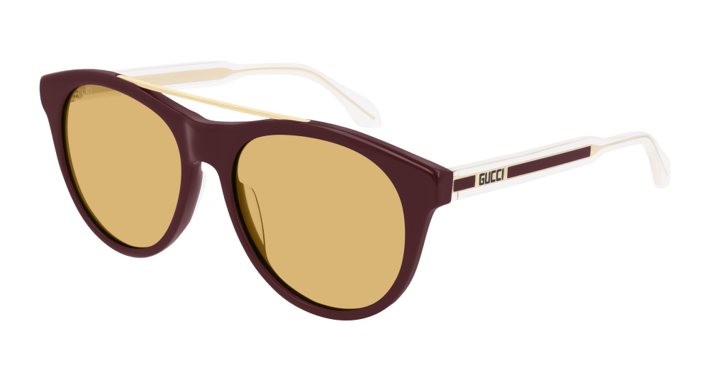 Gucci Sunglass Man Burgundy Crystal Brown GG0559S-003