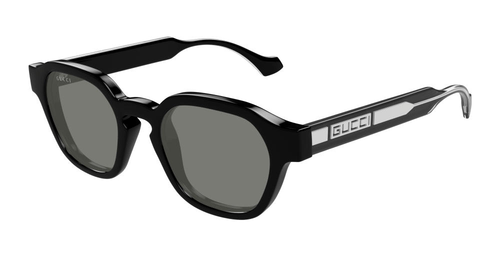 Gucci Sunglass Man Black Crystal Grey GG1730S-001