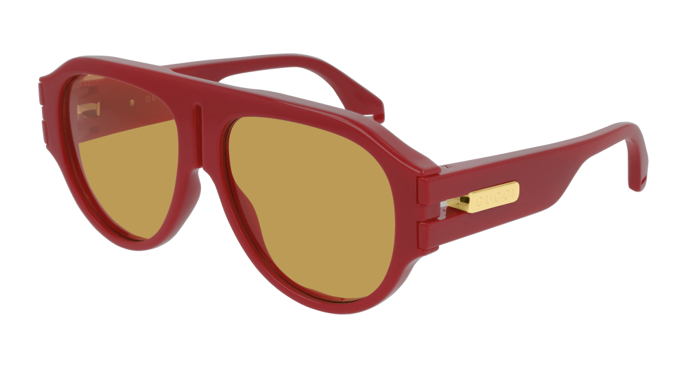 Gucci Sunglass Man Red Brown GG0665S-003