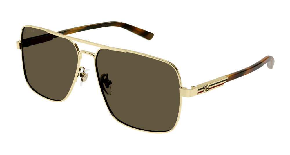 Gucci Sunglasses Man Gold Havana Brown Gg1289S-002