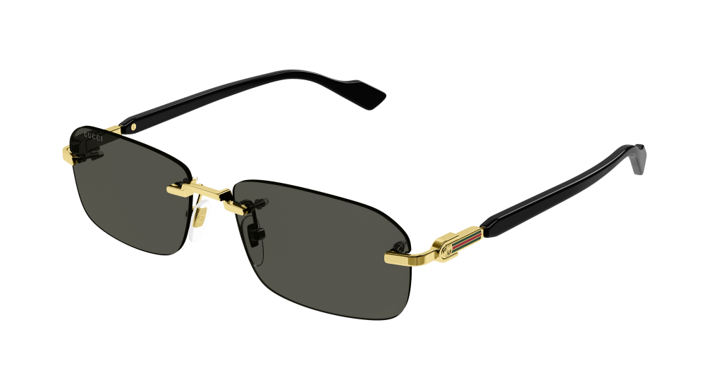 Gucci Sunglasses Mens In Gold Black Grey Gg1221S-001
