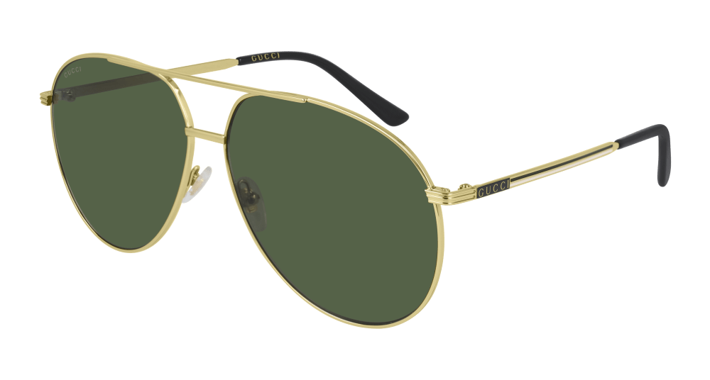 Gucci Sunglass Man Gold Green GG0832S-002