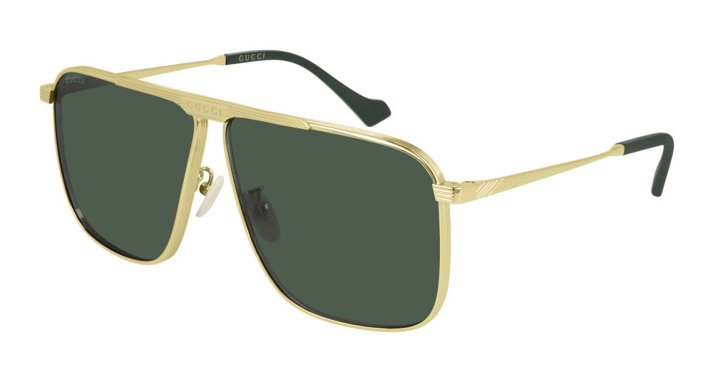 Gucci Sunglass Man Gold Green GG0840S-002