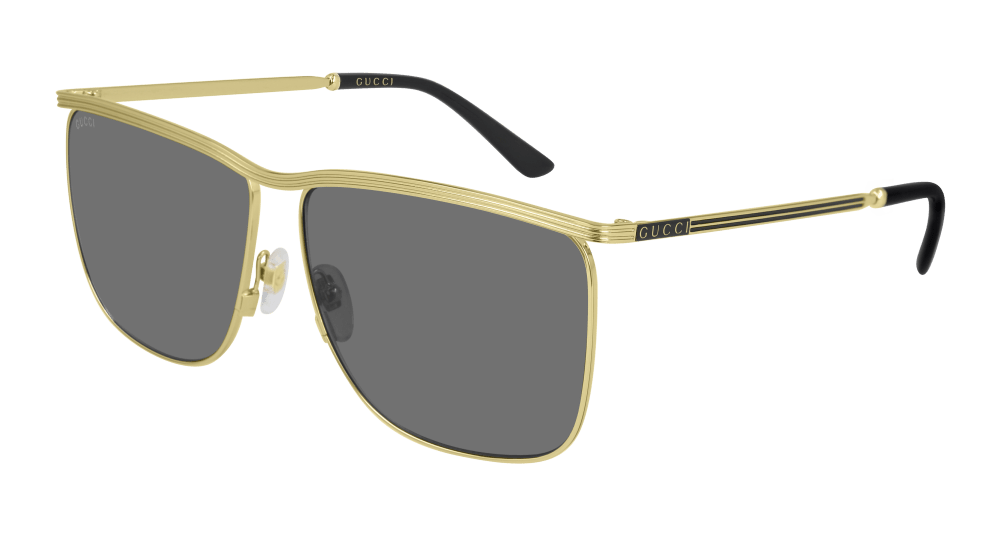 Gucci Sunglass Man Gold Grey GG0821S-001