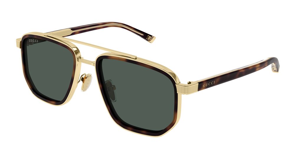 Gucci Sunglasses Mens In Gold Havana Green GG2073S-003