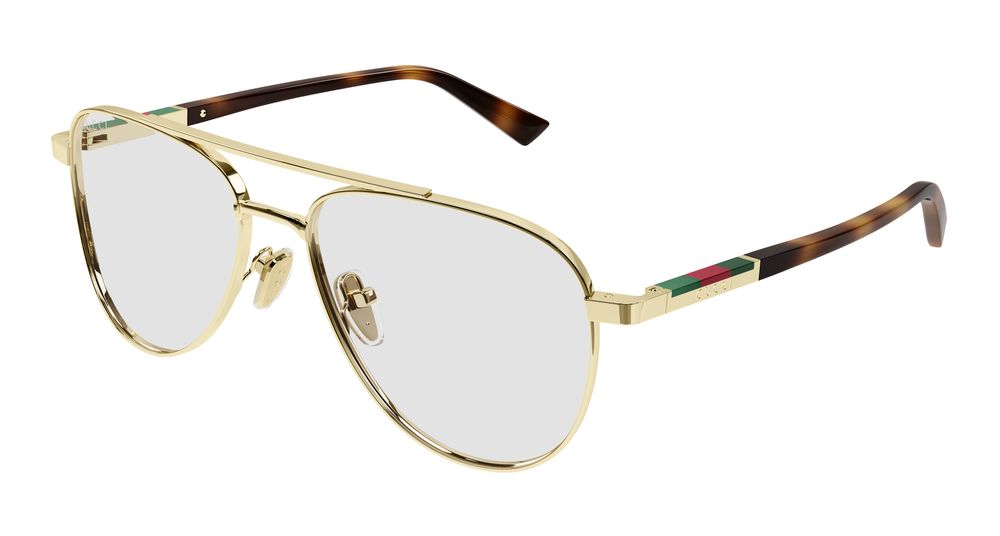 Gucci Sunglasses Mens In Gold Havana Transparent GG1962S-005