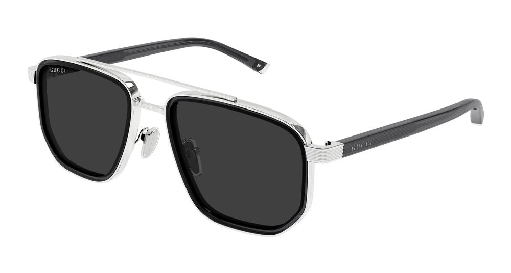 Gucci Sunglasses Mens In Silver Grey GG2073S-001