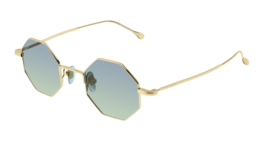 Gucci Sunglasses Unisex In Gold Light Blue GG1814S-004