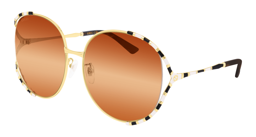 Gucci Sunglass Woman Gold Orange GG0595S-007