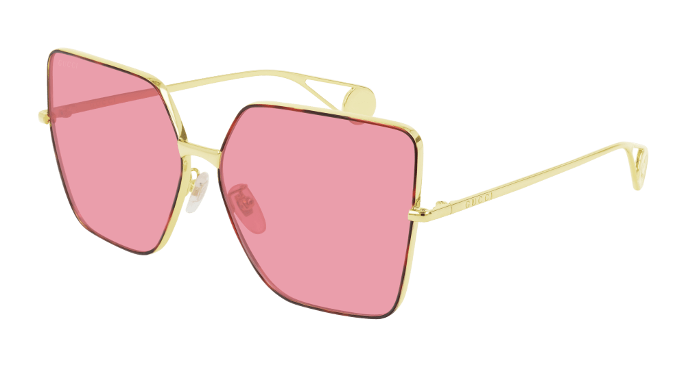 Gucci Sunglass Woman Gold Pink GG0436S-005