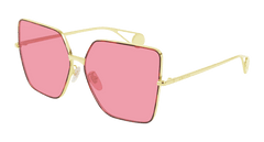 Gucci Sunglass Woman Gold Pink GG0436S-005