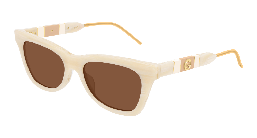 Gucci Sunglass Woman Beige Brown GG0598S-005