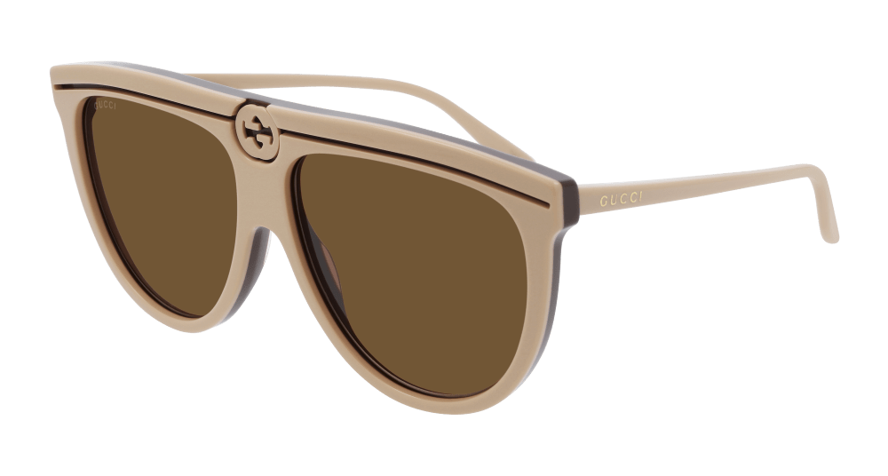 Gucci Sunglass Woman Beige Brown GG0732S-002