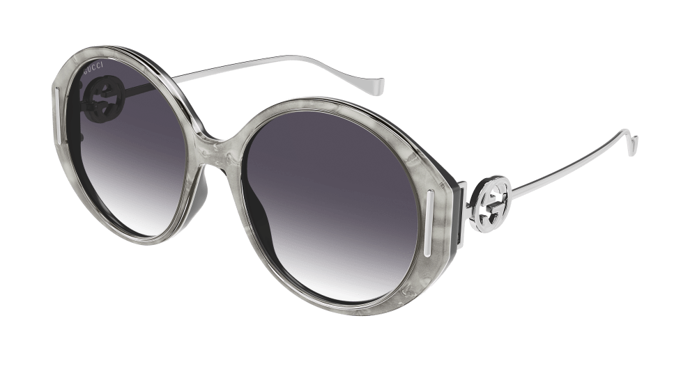Gucci Sunglasses Womens In In Beige Silver Grey Gg1202Sk-005