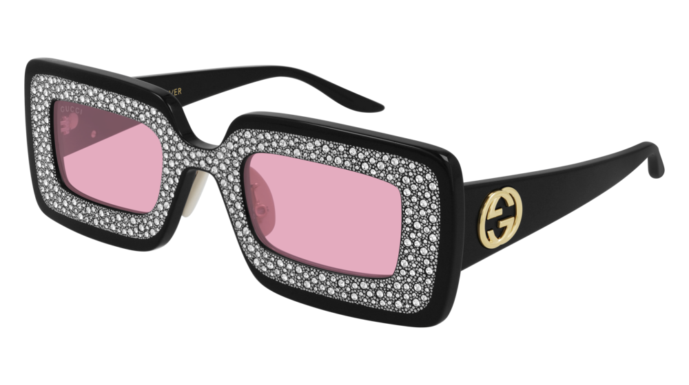 Gucci Sunglass Woman Black Pink GG0974S-001