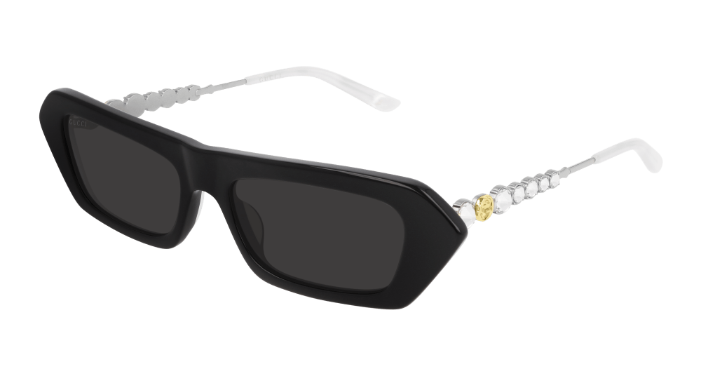 Gucci Sunglass Woman Black Silver Grey GG0642S-001