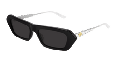 Gucci Sunglass Woman Black Silver Grey GG0642S-001