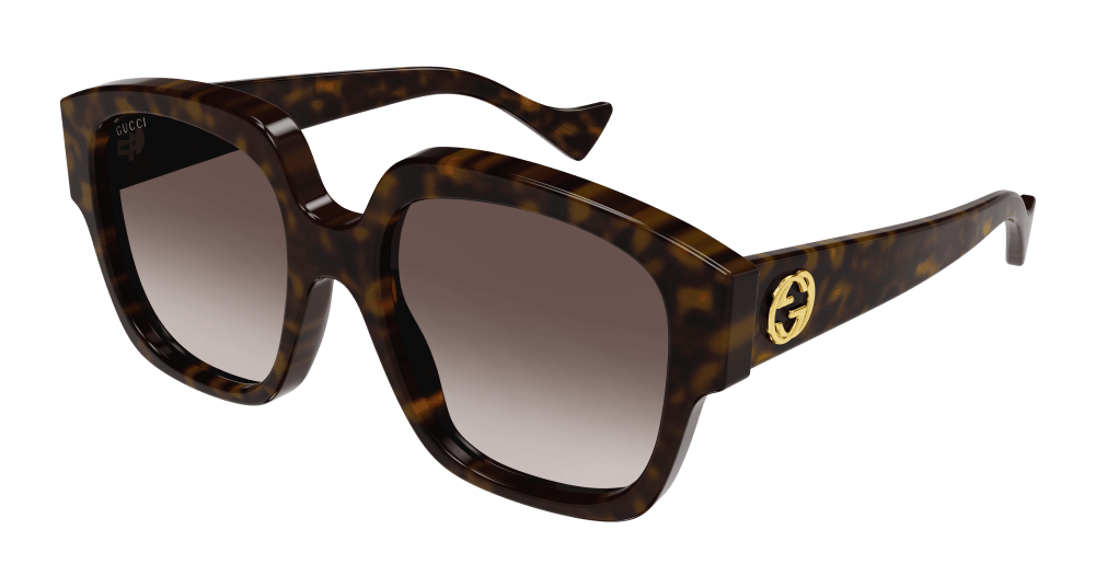 Gucci Sunglass Woman Havana Brown GG1372S-002