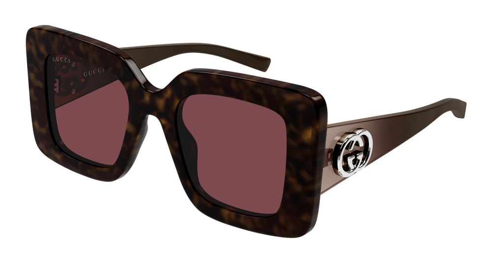 Gucci Sunglasses Womens in Havana Brown Red GG2025S-002