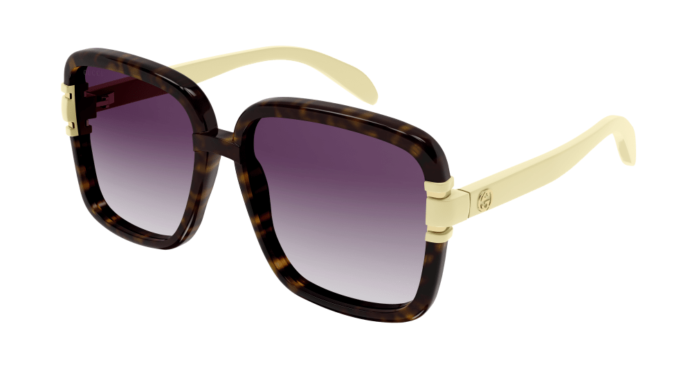 Gucci Sunglass Woman Havana Yellow Violet GG1066S-004