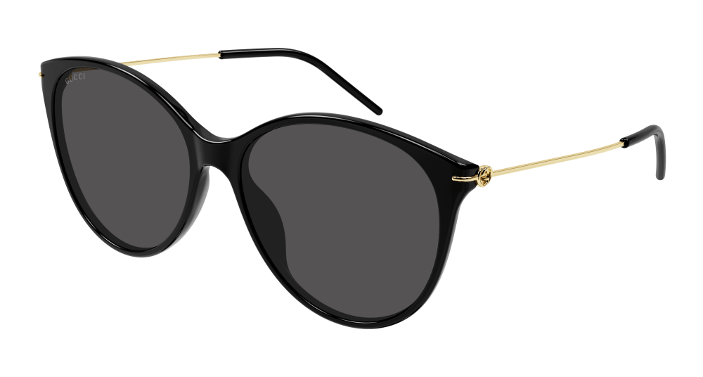 Gucci Sunglasses Woman Black Gold Grey Gg1268Sa-001