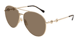 Gucci Sunglass Woman Gold Brown GG1698S-002