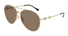 Gucci Sunglass Woman Gold Brown GG1698S-002