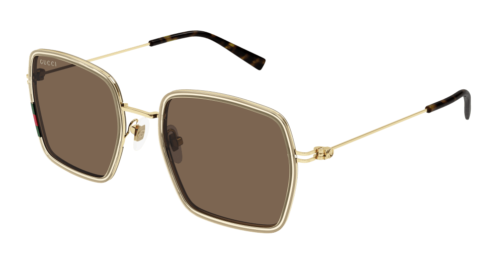 Gucci Sunglasses Womens In Beige Gold Brown GG1848S-003