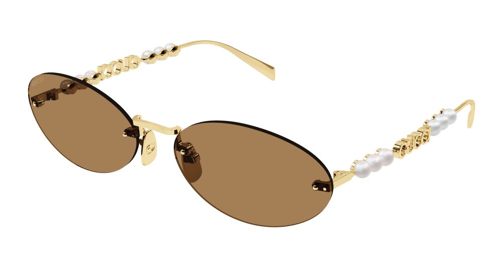 Gucci Sunglasses Womens In Gold Brown GG1922S-003