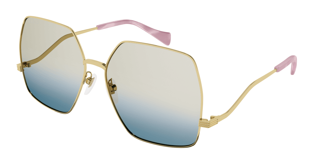 Gucci Sunglasses Womens In Gold Green GG1005S-001