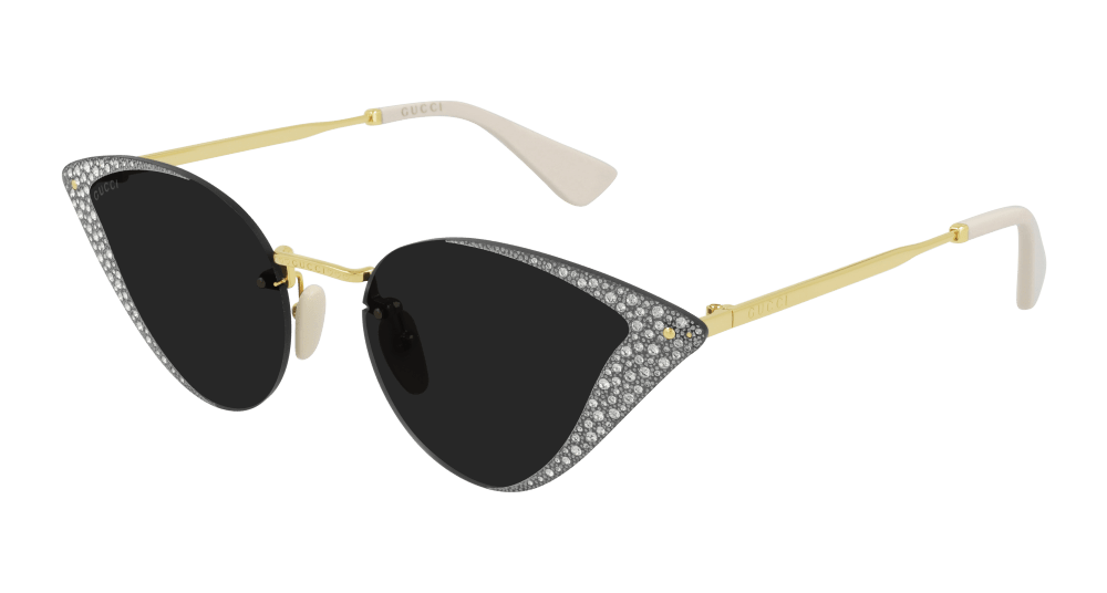 Gucci Sunglass Woman Gold Grey GG0898S-001