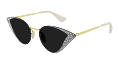 Gucci Sunglass Woman Gold Grey GG0898S-001