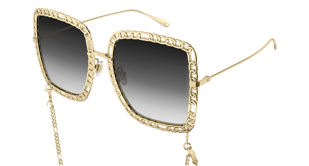 Gucci Sunglass Woman Gold Grey GG1033S-002