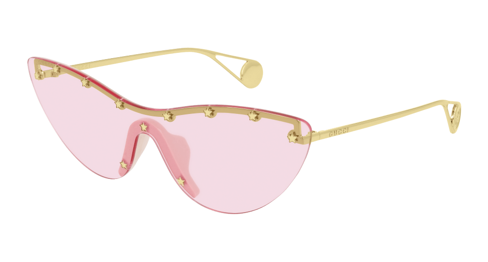 Gucci Sunglass Woman Gold Pink GG0666S-004