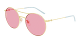Gucci Sunglass Woman Gold Pink GG0680S-004