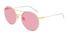 Gucci Sunglass Woman Gold Pink GG0680S-004