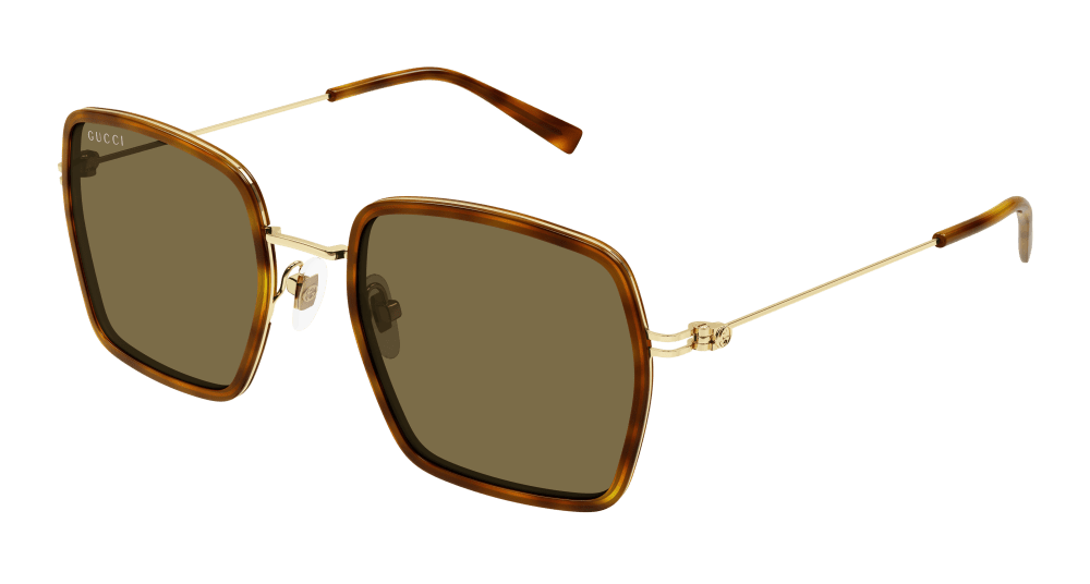Gucci Sunglasses Womens In Havana Gold Brown GG1848S-002