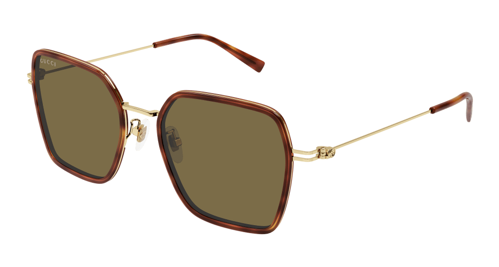Gucci Sunglasses Womens In Havana Gold Brown GG1850SA-002