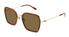 Gucci Sunglasses Womens In Havana Gold Brown GG1850SA-002
