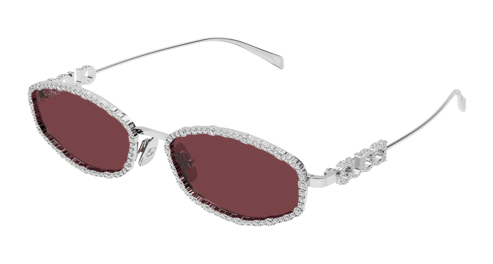 Gucci Sunglasses Womens In Silver Red GG1803S-002