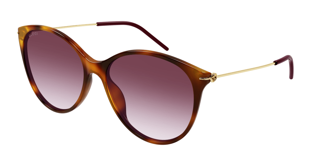 Gucci Sunglasses Woman Havana Gold Red Gg1268S-002