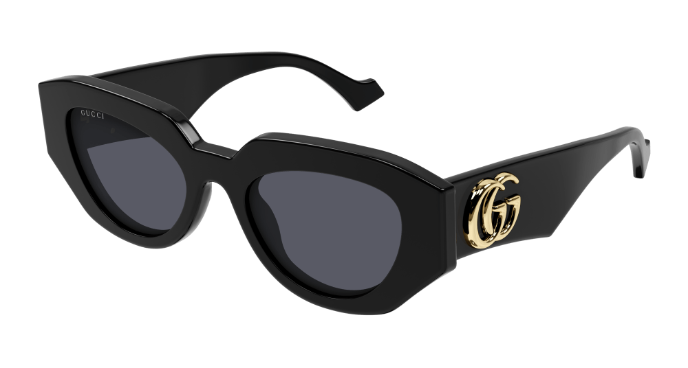 Gucci Sunglasses Woman Black Grey Gg1421S-001