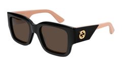 Gucci Sunglass Woman Black Pink Brown GG1663S-004