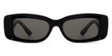 Gucci Womens Rectangular Framed Sunglasses In Black