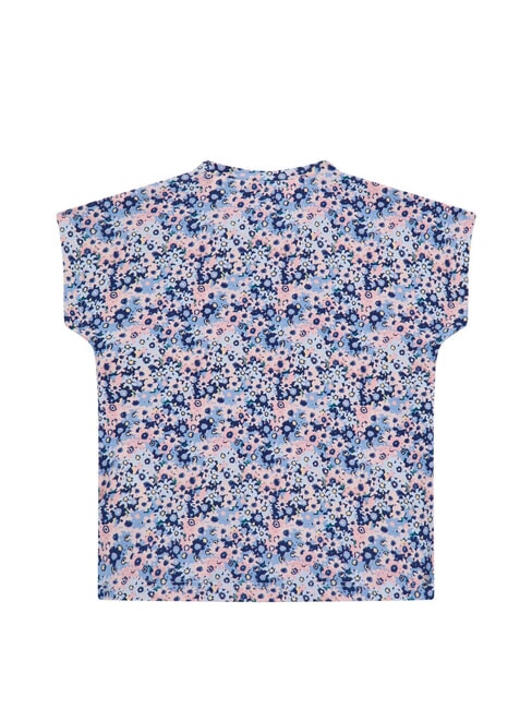 Guess Girls T-Shirt In Blue Multi