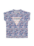 Guess Girls T-Shirt In Blue Multi