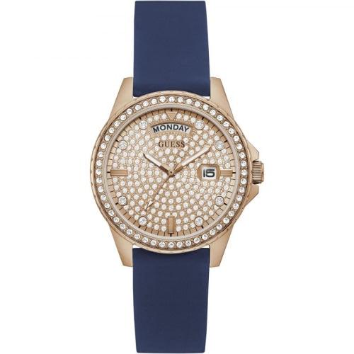 Guess Lady Comet Blue And Rose Gold Watch